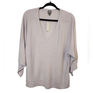 NWT Soho New York & Company Jeans Soft Lavender V-Neck Angel Sleeve Top Size XL